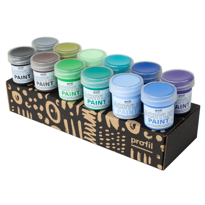 Set di colori acrilici Profile - 12 x 25 ml - tonalità fredde