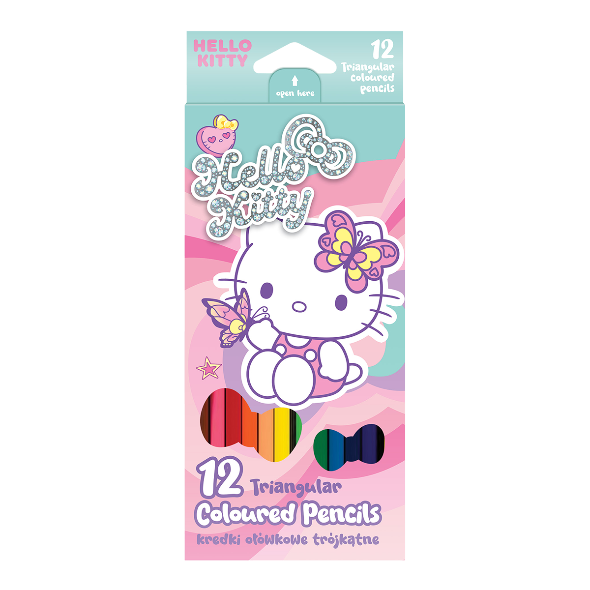 Pastelli triangolari Colorino Hello Kitty - 12 colori