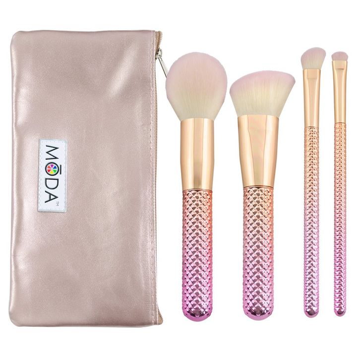 Set pennelli cosmetici Kit completo Rose 5 pezzi