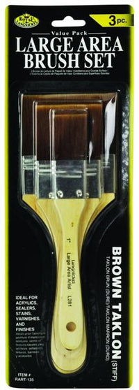 Set di 3 pennellesse brown taklon