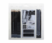 Set per schizzo e disegno - 21 pz