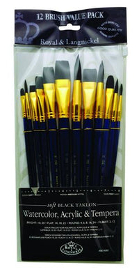 Zip n’ Close Set - Soft Black Taklon 12 pennelli SET-9302