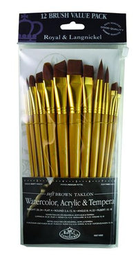 Zip n’ Close Set - Soft Brown Taklon 12 pennelli SET-9303