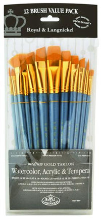 Zip n’ Close Set - Medium Gold Taklon 12 pennelli SET-9307