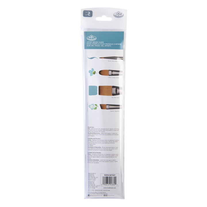 Set di pennelli piatti Royal and Langnickel Serie Zen 43