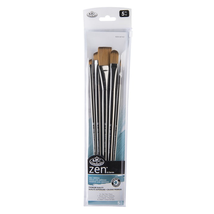 Set di pennelli piatti Royal and Langnickel Serie Zen 43