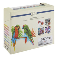 Set di pennarelli bifacciali 48 pezzi