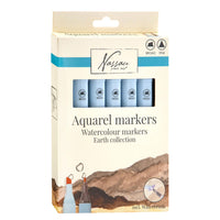 Set di pennarelli ad acquerello Collezione Nassau Earth - 7 pezzi