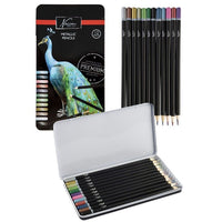 Set di pastelli in metallo Nassau Fine Art 12 pezzi