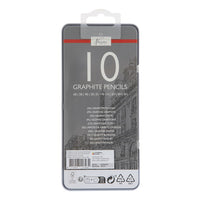 Set di matite da disegno in scatola di latta 10 pezzi