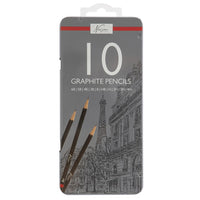 Set di matite da disegno in scatola di latta 10 pezzi