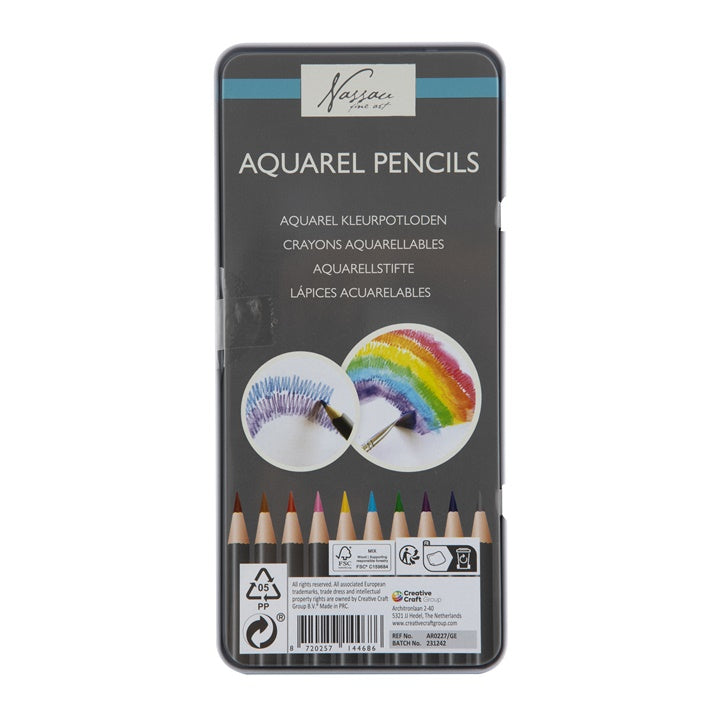 Set di matite acquerellabili 10 pezzi