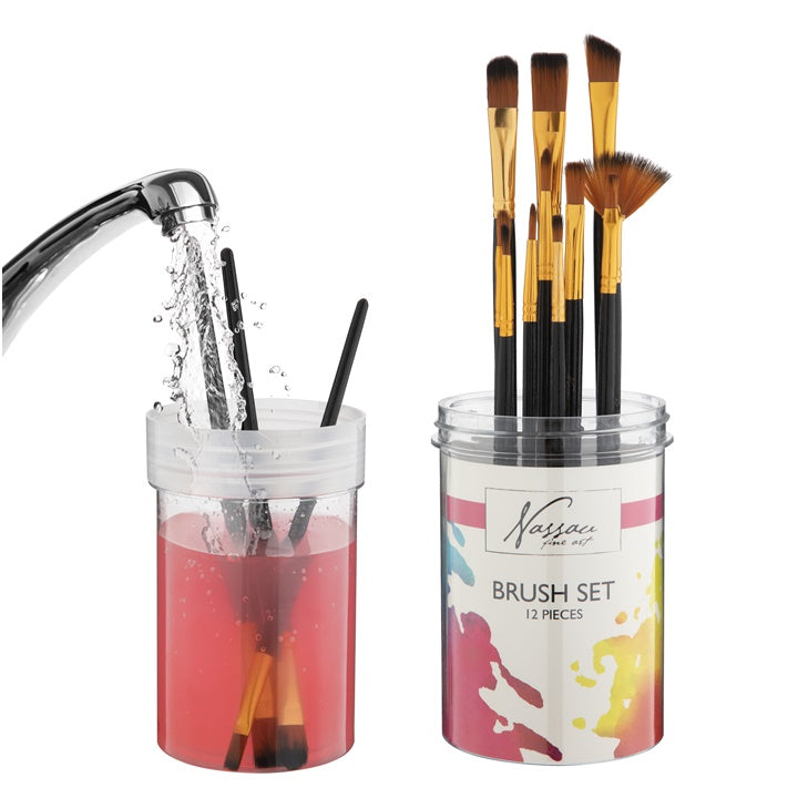 Set di pennelli NASSAU in confezione di plastica