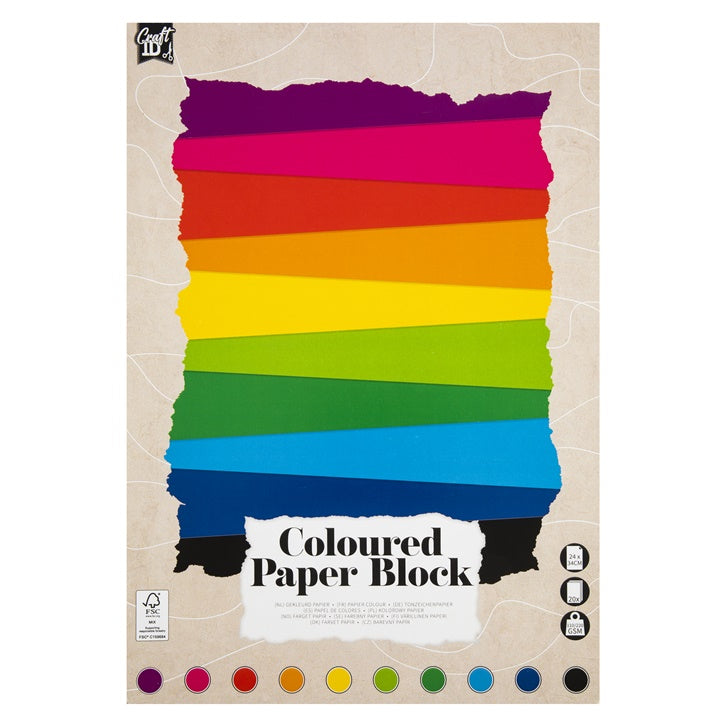 Blocco di carta a colori 24 x 34 cm 20 fogli