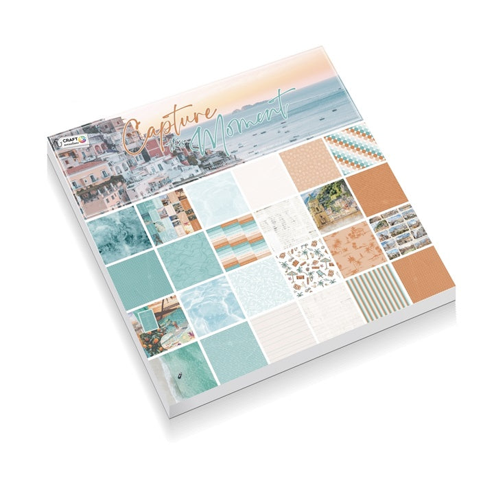 Carta per scrapbooking 24 fogli 30,5 x 30,5 - Motivo marino