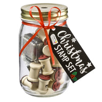 Set di francobolli in legno 24 pezzi 2 cuscini - Natale
