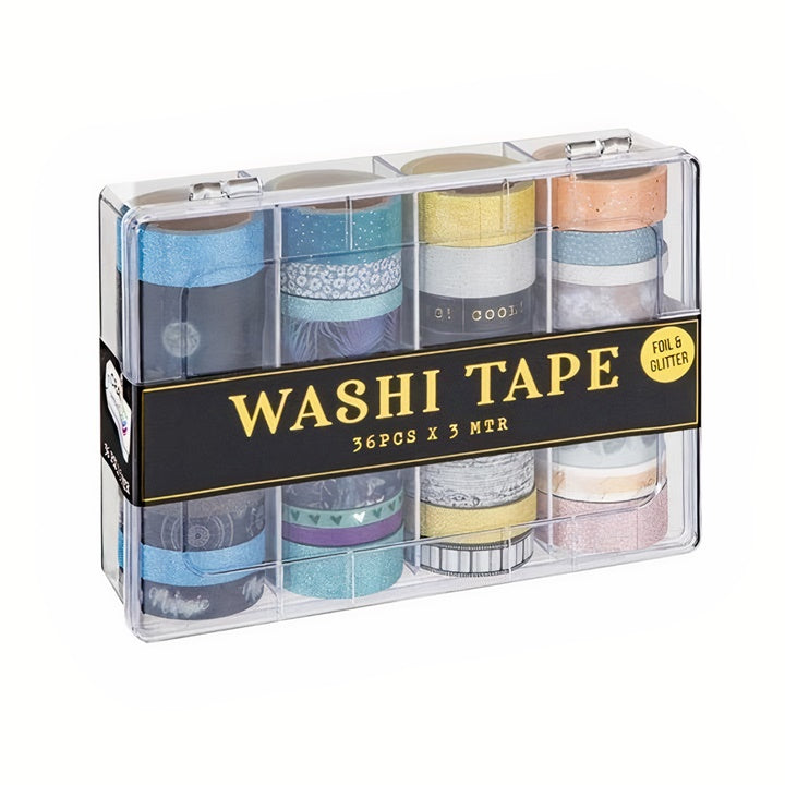 Strisce Washi - set 36 x 3 m - toni scuri