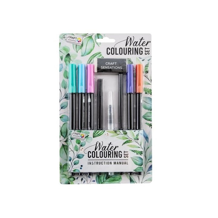 Penne per acquerelli - set da 9 pezzi / colori brillanti