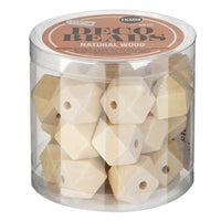 Perline di legno grandi 15 mm - 50 gr