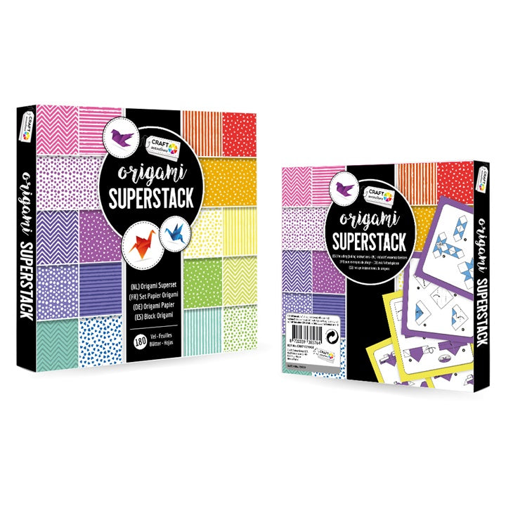Blocco di carta per origami Craft Sensations 15x15 cm - 180 fogli