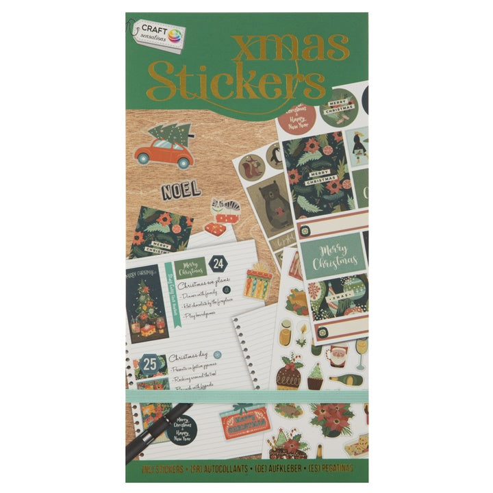 Libro di adesivi di Natale con copertina verde