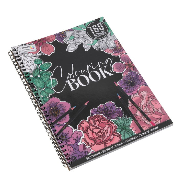 Libro da colorare antistress fiori 160 motivi