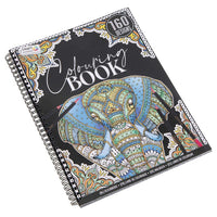 Pagina antistress da colorare elefante 160 motivi