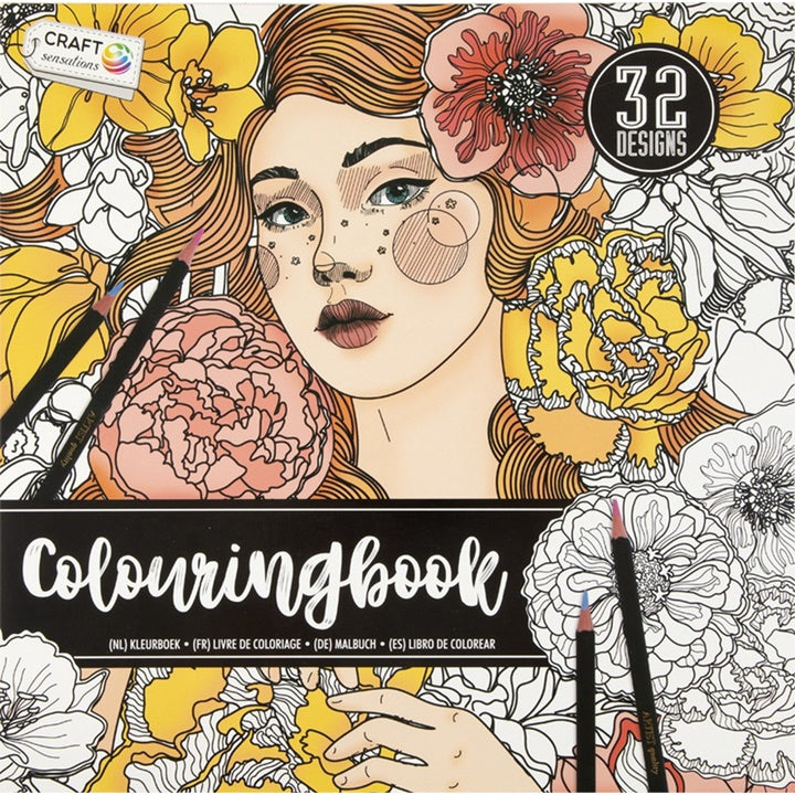 Libro da colorare antistress signora arancione 32 pagine
