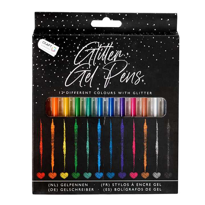 Penne gel metallizzate - set da 12 pz