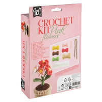 DIY Kit uncinetto vaso di fiori rosa