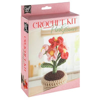 DIY Kit uncinetto vaso di fiori rosa