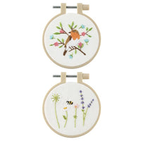 Mini set da ricamo 2 pezzi Ø 8,5 cm
