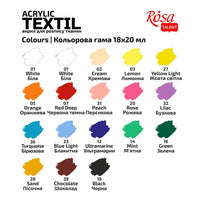 STYLE ROSA TALENT Set di colori acrilici per tessuti