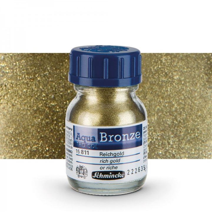 Polvere metallica Aqua-Bronze Schmincke 20 ml – 15 811 oro profondo