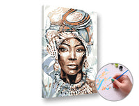 Dipingere con i numeri - Donna africana – senza cornice