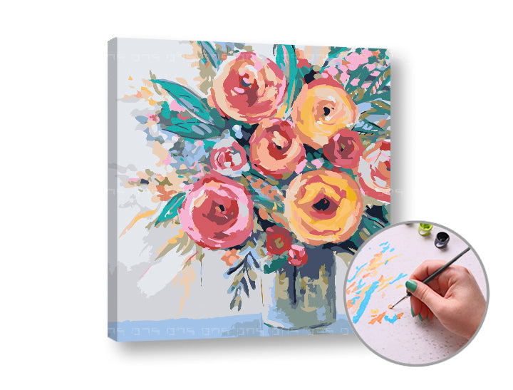 Pittura per numeri GIOIA DEI FIORI – senza cornice