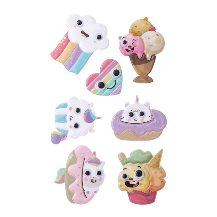 Adesivi 3D puffy | dolciumi, 7 pz