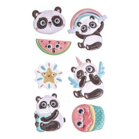 Adesivi 3D puffy | panda, 7 pz