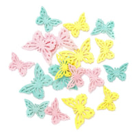 Adesivi in feltro pastello | farfalle 15 pz — immagine 2