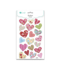 Adesivi in gomma crepla | cuori, 20 pz