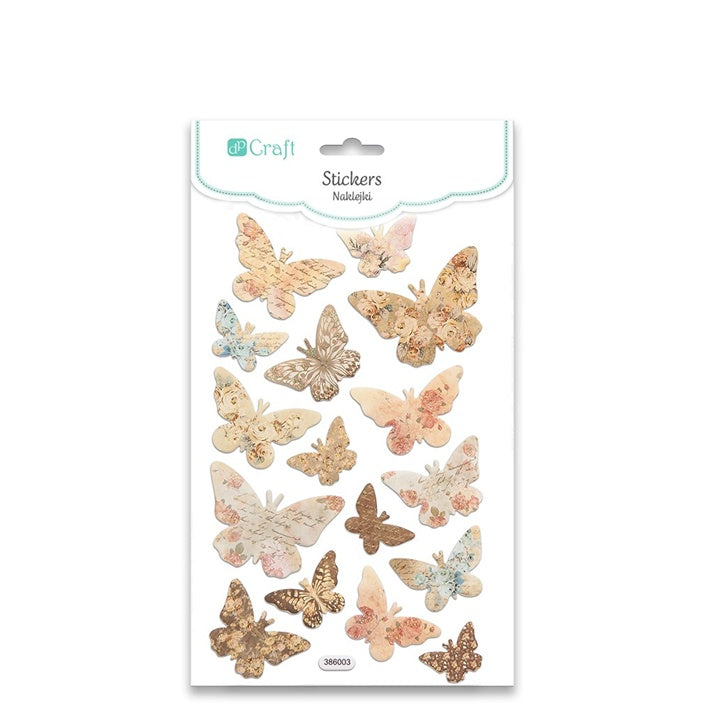 Adesivi in gomma crepla | farfalle, 16 pz