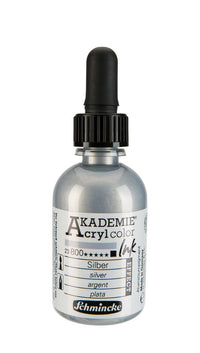Inchiostro acrilico Schmincke AKADEMIE 50 ml | colori diversi – 800 - Argento