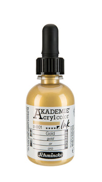 Inchiostro acrilico Schmincke AKADEMIE 50 ml | colori diversi – 801 - Oro