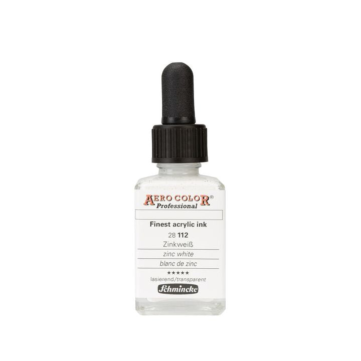 Inchiostro acrilico Schmincke AERO COLOR Professional Standard 28 ml – 112 bianco zinco