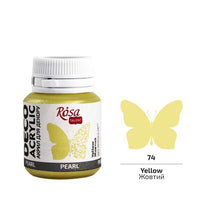 ROSA TALENT Vernice decorativa acrilica perlata 20 ml – 74 Giallo