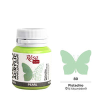 ROSA TALENT Vernice decorativa acrilica perlata 20 ml – 80 Pistacchio