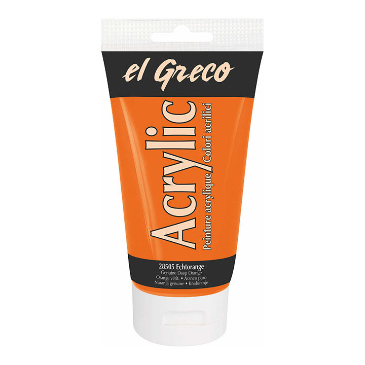 Colore acrilico El Greco 150 ml – Genuine Deep Orange