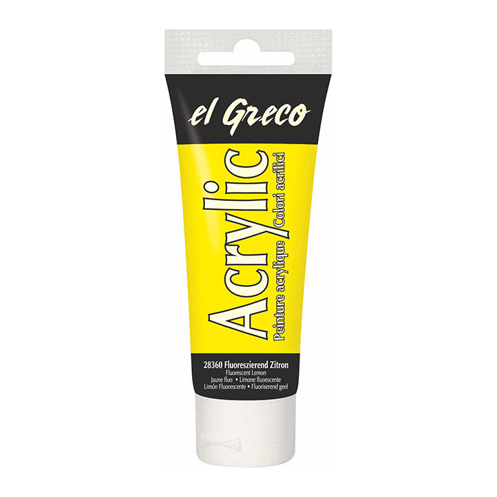 Colore acrilico El Greco 75 ml – Fluorescent Citron