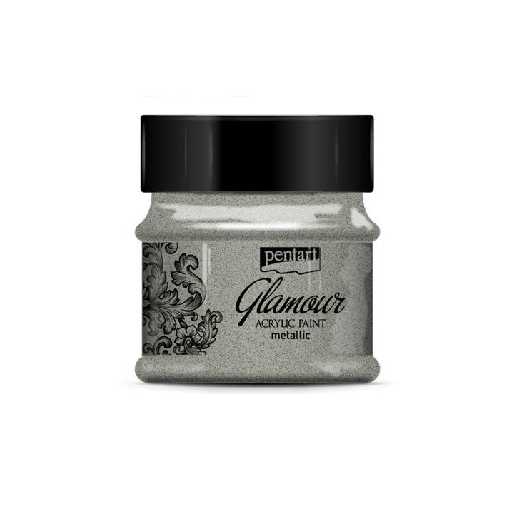 Colori acrilici Glamour metallizzati 50ml – dark silver