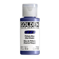 GOLDEN Vernice acrilica fluida 30 ml – 2260 blu ftalo (tonalità rossa)